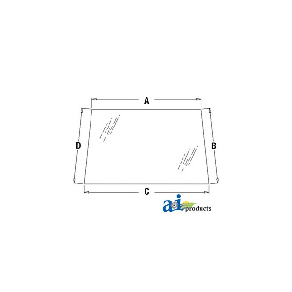 Glass, Windshield, Upper 63" x35.5" x4.5"